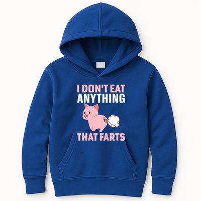Pig I Don't Eat Anything That Farts Vegetarian Meaningful Gift Kids Hoodie