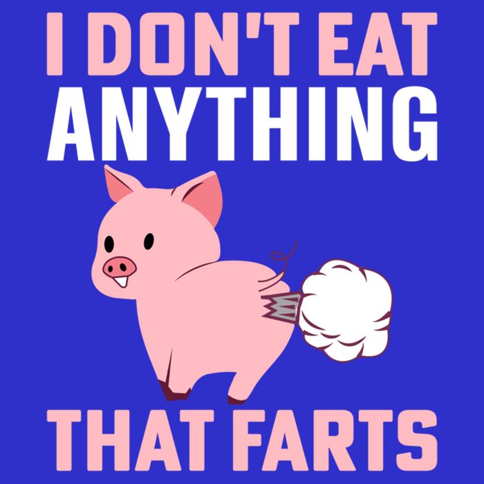 Pig I Don't Eat Anything That Farts Vegetarian Meaningful Gift Zip Tote Bag