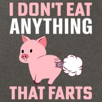 Pig I Don't Eat Anything That Farts Vegetarian Meaningful Gift Cotton Canvas Backpack