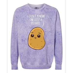 Potatoes I Dont Know Im Just A Potato Gift Colorblast Crewneck Sweatshirt