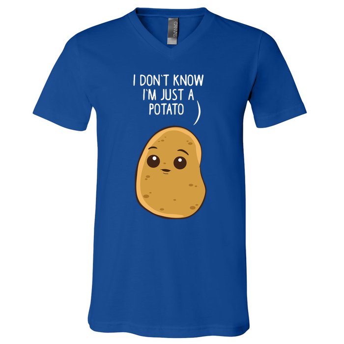 Potatoes I Dont Know Im Just A Potato Gift V-Neck T-Shirt