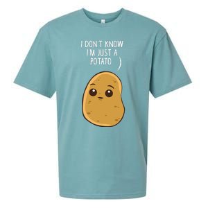 Potatoes I Dont Know Im Just A Potato Gift Sueded Cloud Jersey T-Shirt