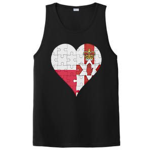 Polish Irish Flag Heart Funny Gift PosiCharge Competitor Tank