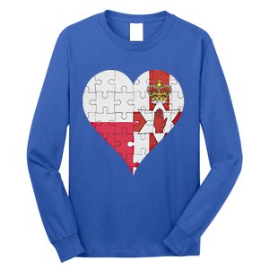 Polish Irish Flag Heart Funny Gift Long Sleeve Shirt