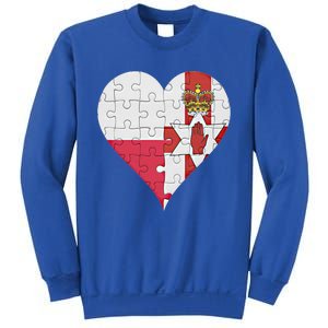 Polish Irish Flag Heart Funny Gift Sweatshirt