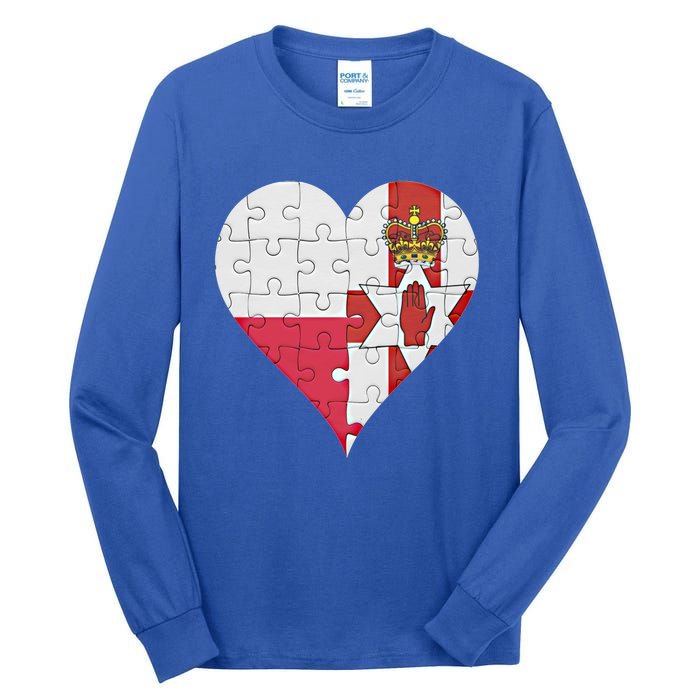 Polish Irish Flag Heart Funny Gift Tall Long Sleeve T-Shirt