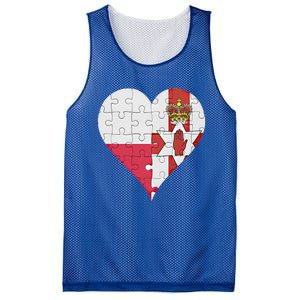 Polish Irish Flag Heart Funny Gift Mesh Reversible Basketball Jersey Tank