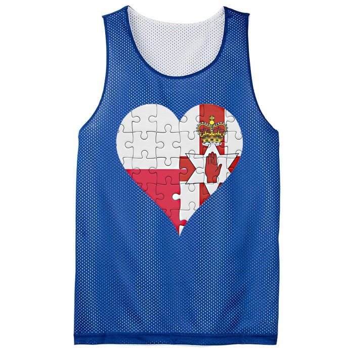 Polish Irish Flag Heart Funny Gift Mesh Reversible Basketball Jersey Tank