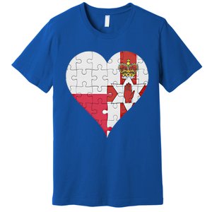 Polish Irish Flag Heart Funny Gift Premium T-Shirt