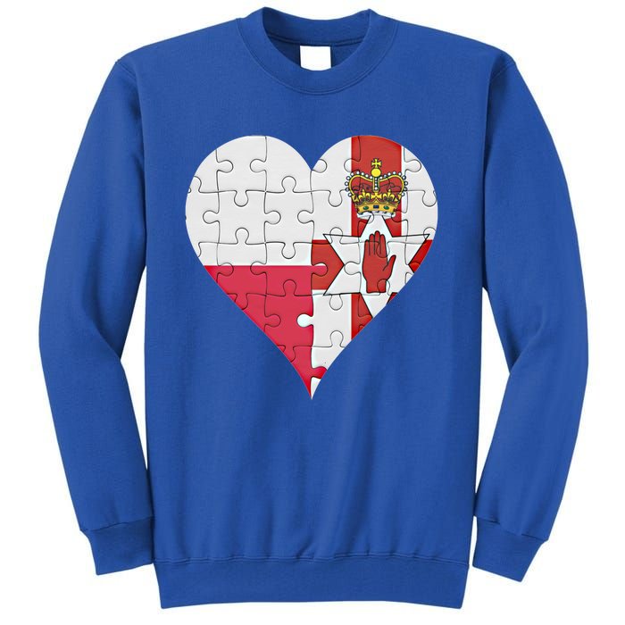 Polish Irish Flag Heart Funny Gift Tall Sweatshirt