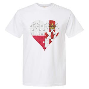 Polish Irish Flag Heart Funny Gift Garment-Dyed Heavyweight T-Shirt