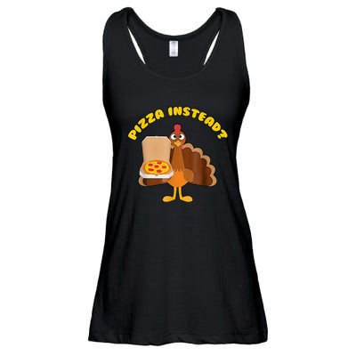 Pizza Instead Funny Thanksgiving Pizza Ladies Essential Flowy Tank