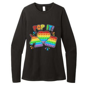 Pop It Fidget Toy Colorful Pop It Toy Game Lover Fun And Cute Cute Gift Womens CVC Long Sleeve Shirt