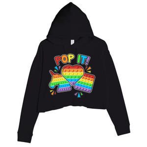 Pop It Fidget Toy Colorful Pop It Toy Game Lover Fun And Cute Cute Gift Crop Fleece Hoodie