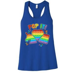 Pop It Fidget Toy Colorful Pop It Toy Game Lover Fun And Cute Cute Gift Women's Racerback Tank