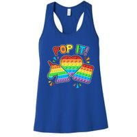 Pop It Fidget Toy Colorful Pop It Toy Game Lover Fun And Cute Cute Gift Women's Racerback Tank