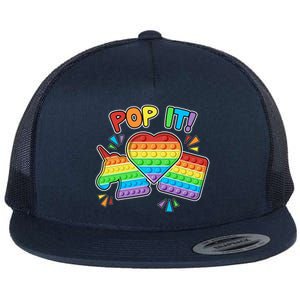 Pop It Fidget Toy Colorful Pop It Toy Game Lover Fun And Cute Cute Gift Flat Bill Trucker Hat