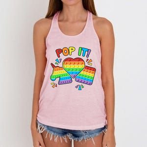 Pop It Fidget Toy Colorful Pop It Toy Game Lover Fun And Cute Cute Gift Women's Knotted Racerback Tank