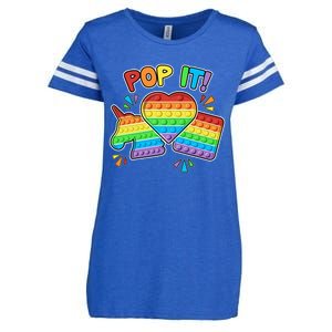 Pop It Fidget Toy Colorful Pop It Toy Game Lover Fun And Cute Cute Gift Enza Ladies Jersey Football T-Shirt