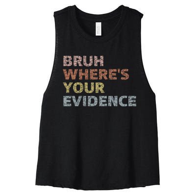 Prove It Funny Cite Your Evidence For English Teachers Women's Racerback Cropped Tank