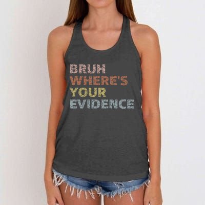 Prove It Funny Cite Your Evidence For English Teachers Women's Knotted Racerback Tank