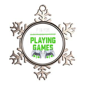 P Is For Playing Games St Patricks Day Funny Gamer Metallic Star Ornament