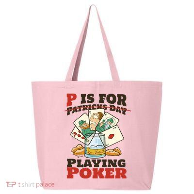 P Is For Poker St Patrick's Day 25L Jumbo Tote