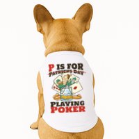 P Is For Poker St Patrick's Day Doggie Tank