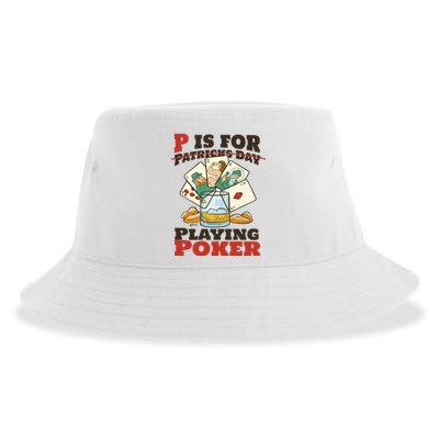 P Is For Poker St Patrick's Day Sustainable Bucket Hat