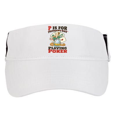 P Is For Poker St Patrick's Day Adult Drive Performance Visor