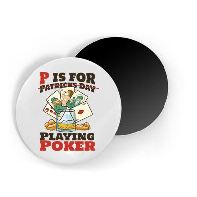 P Is For Poker St Patrick's Day Magnet