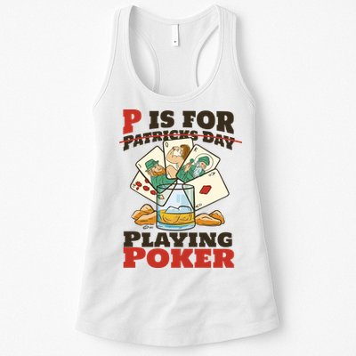 P Is For Poker St Patrick's Day Womens Tank Top