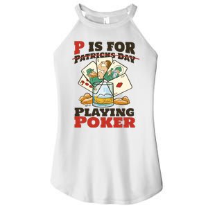 P Is For Poker St Patrick's Day Women’s Perfect Tri Rocker Tank