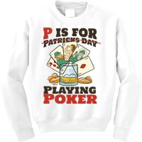 P Is For Poker St Patrick's Day Kids Sweatshirt