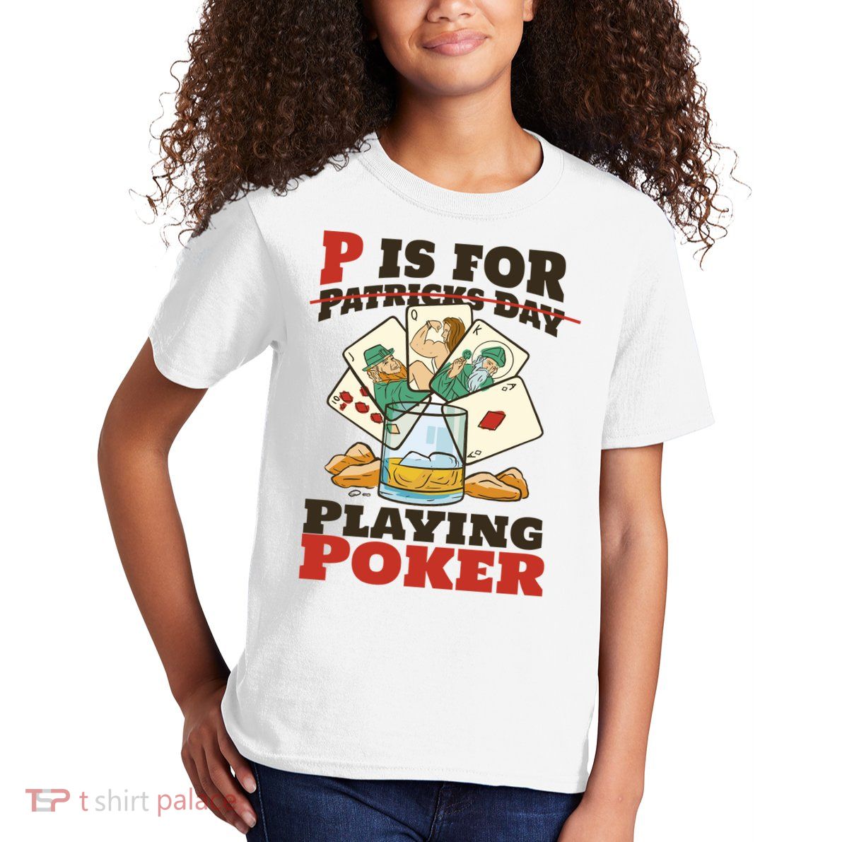 P Is For Poker St Patrick's Day Kids T-Shirt