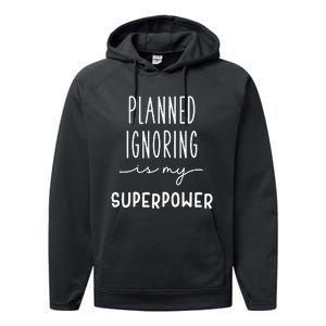 Planned Ignoring Funny Aba Bcba Behavior Analyst Therapist Performance Fleece Hoodie