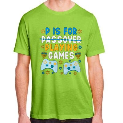 P Is For Passover Playing Games Shabbat Gaming Jewish Family Adult ChromaSoft Performance T-Shirt