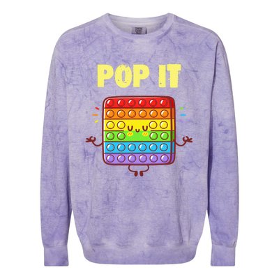 Pop It Fidget Toy Rainbow Colorblast Crewneck Sweatshirt