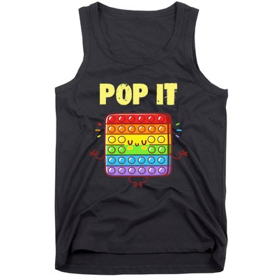 Pop It Fidget Toy Rainbow Tank Top