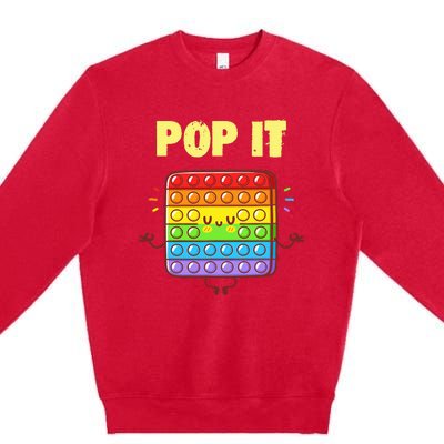 Pop It Fidget Toy Rainbow Premium Crewneck Sweatshirt