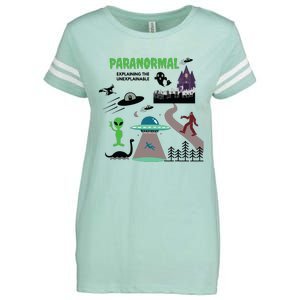 Paranormal Investigator Funny Ghost Hunting Enza Ladies Jersey Football T-Shirt