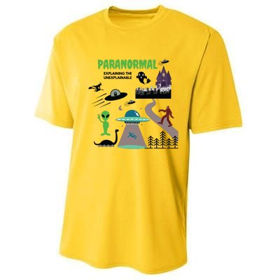 Paranormal Investigator Funny Ghost Hunting Performance Sprint T-Shirt