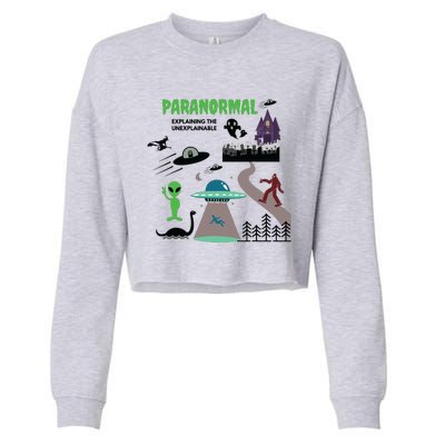 Paranormal Investigator Funny Ghost Hunting Cropped Pullover Crew