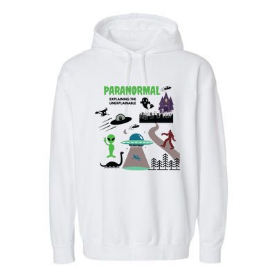 Paranormal Investigator Funny Ghost Hunting Garment-Dyed Fleece Hoodie