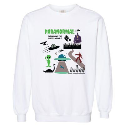 Paranormal Investigator Funny Ghost Hunting Garment-Dyed Sweatshirt