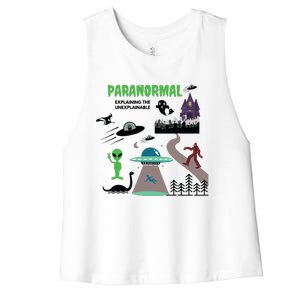 Paranormal Investigator Funny Ghost Hunting Women's Racerback Cropped Tank