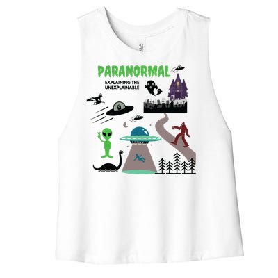 Paranormal Investigator Funny Ghost Hunting Women's Racerback Cropped Tank