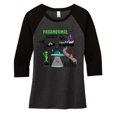 Paranormal Investigator Funny Ghost Hunting Women's Tri-Blend 3/4-Sleeve Raglan Shirt