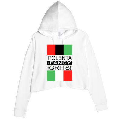 Polenta Is Fancy For Grits Crop Fleece Hoodie