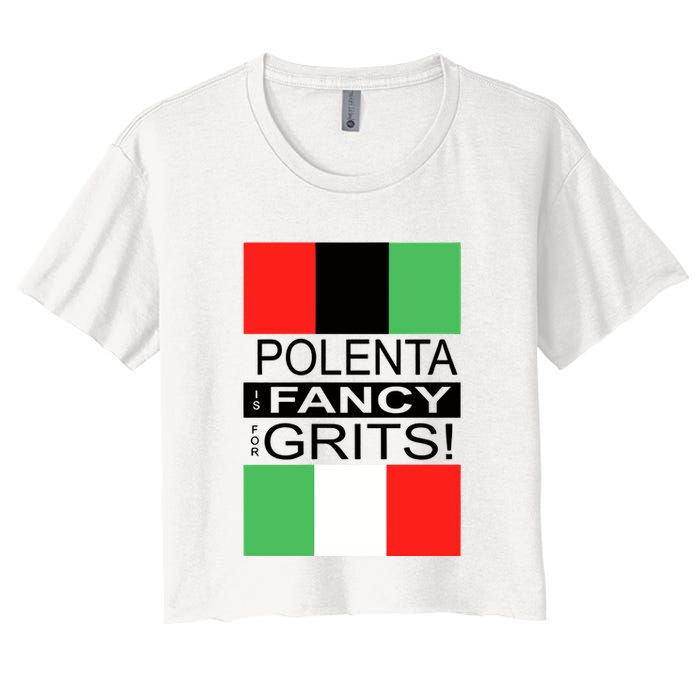 Polenta Is Fancy For Grits Crop Top